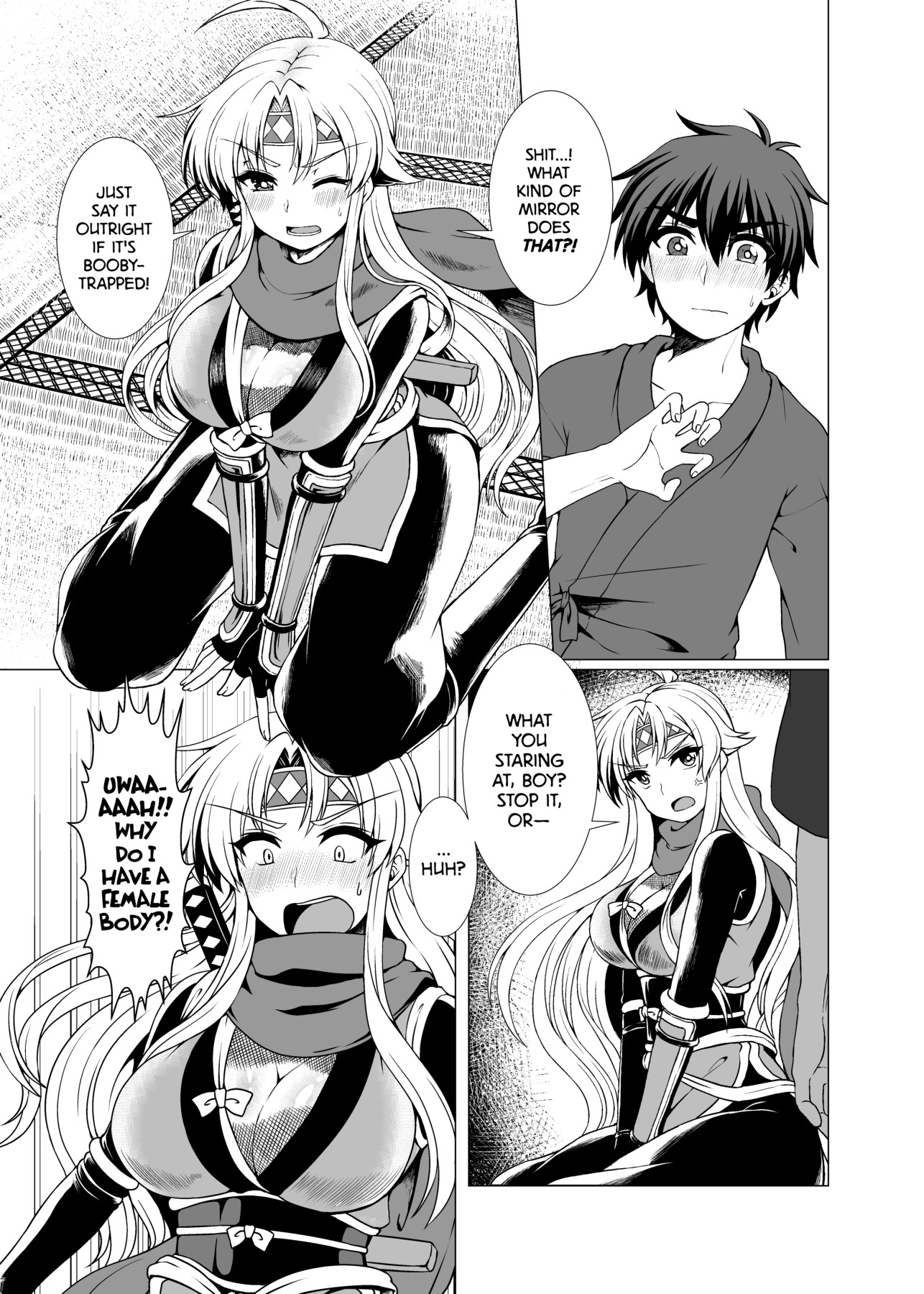 Hentai Manga Comic-Lewd Flower Bloom! Flirtatious Ninja Thrown into a Woman's Body!-Read-6